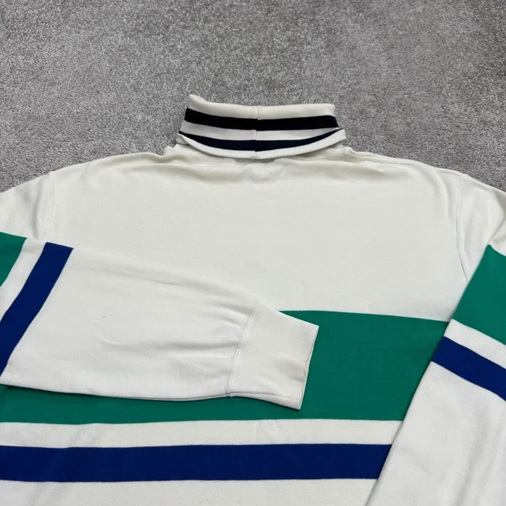 Vintage J.Crew Outfitters Striped Colorblock Turtleneck Long Sleeve Top Large